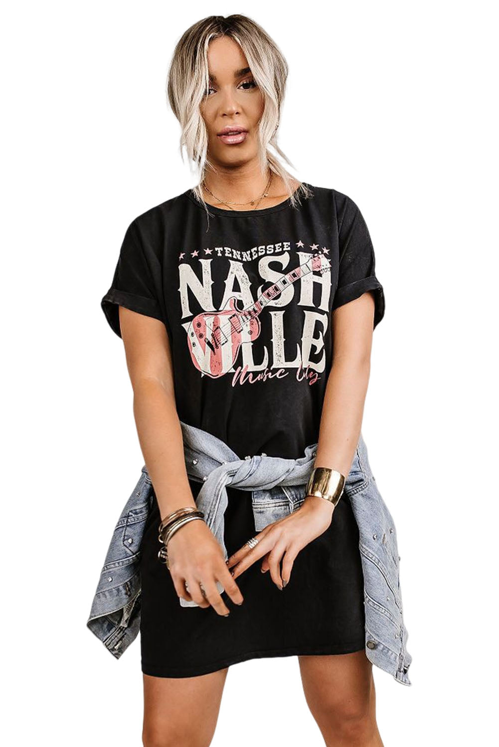 Black Nashville Music Festival Trending T-Shirt Dress