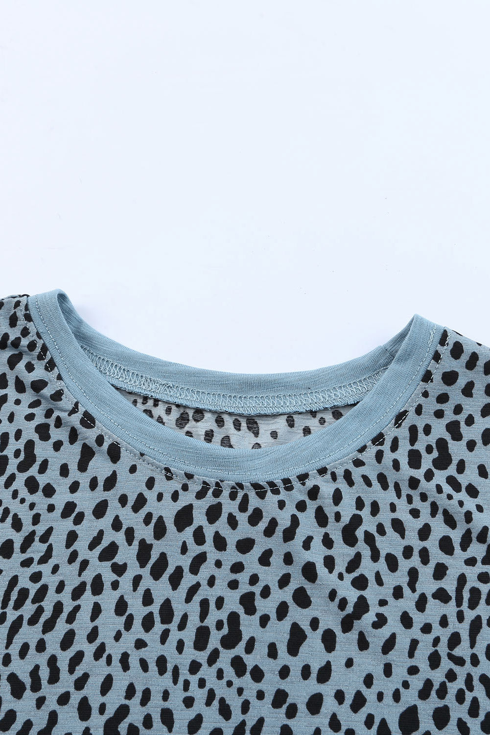 Apricot Cheetah Print Casual Crew Neck T Shirt